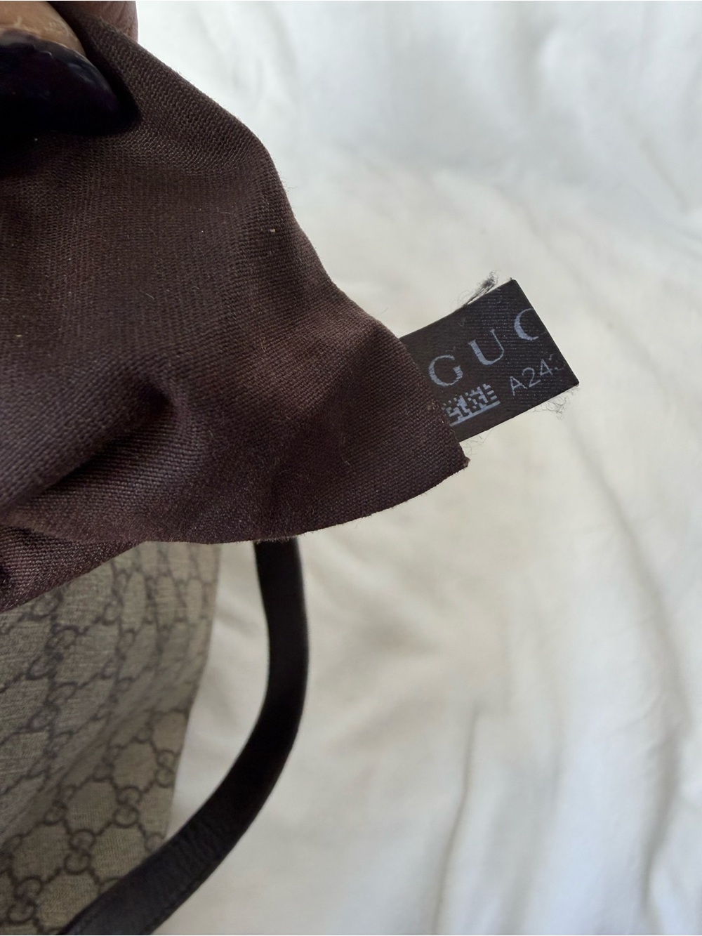 Gucci Brown GG Canvas Tote with Dark Brown Leather Trim - Picture 12 of 16
